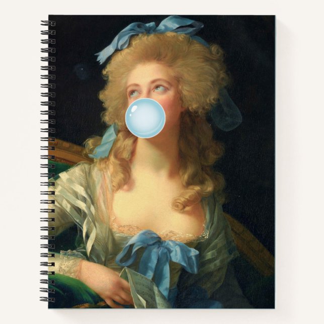 Rococo Lady avec Carnet spiral Bubblegum bleu (Devant)