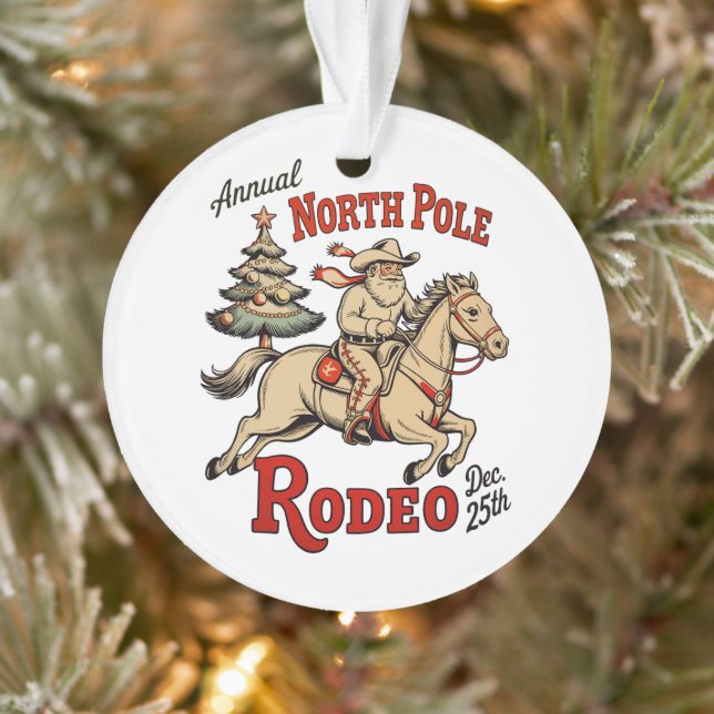 Rodeo annuel du pôle Nord 25 déc. Cowboy Santa Oue (Arbre)