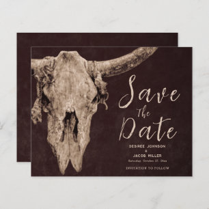 Rodeo Brown Bull Skull Budget Enregistrer La Date