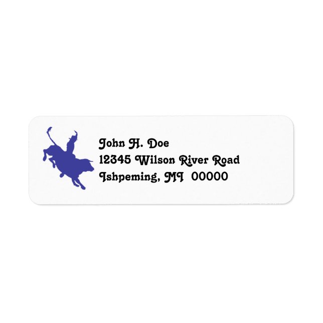 Rodeo Bull Rider étiquettes de adresse ~EZ2 Info d (Devant)