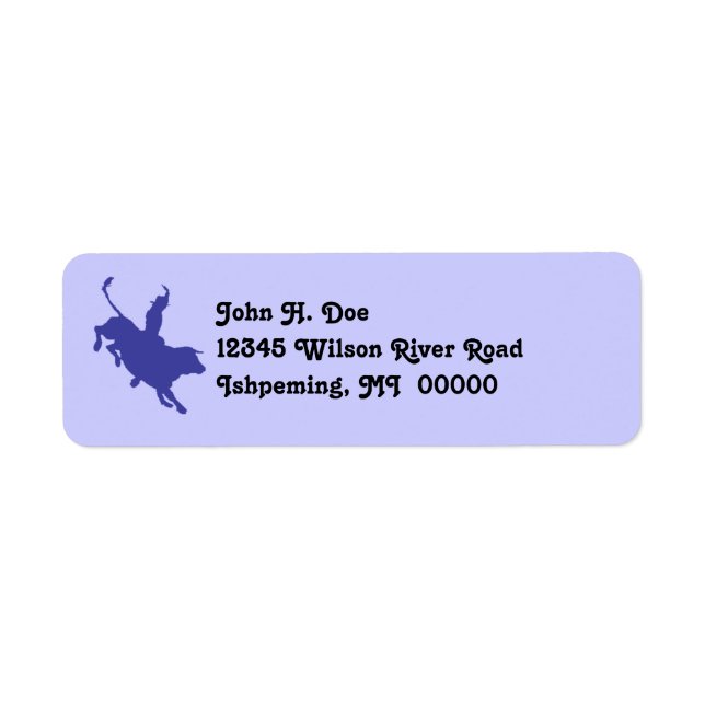 Rodeo Bull Rider étiquettes de adresse ~EZ2 Info d (Devant)