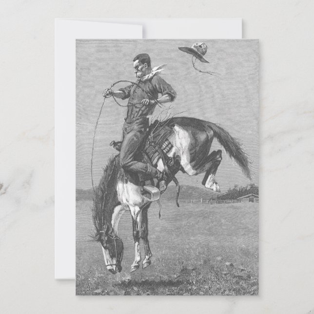 Rodeo Cowboys vintage, Bucking Bronco par Remingto (Devant)