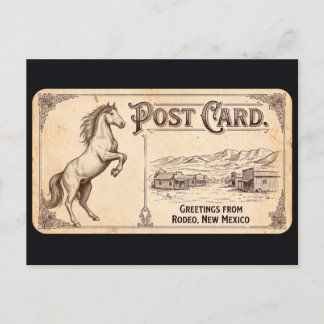 Rodéo, Nouveau-Mexique - Carte postale vintage de