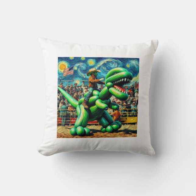 Rodeo Rex - Dino Cowboy Nursery Coussin (Recto)