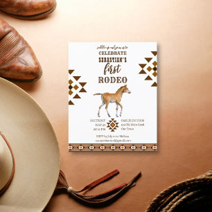 Rodeo sud-ouest cheval cowboy budget invitation