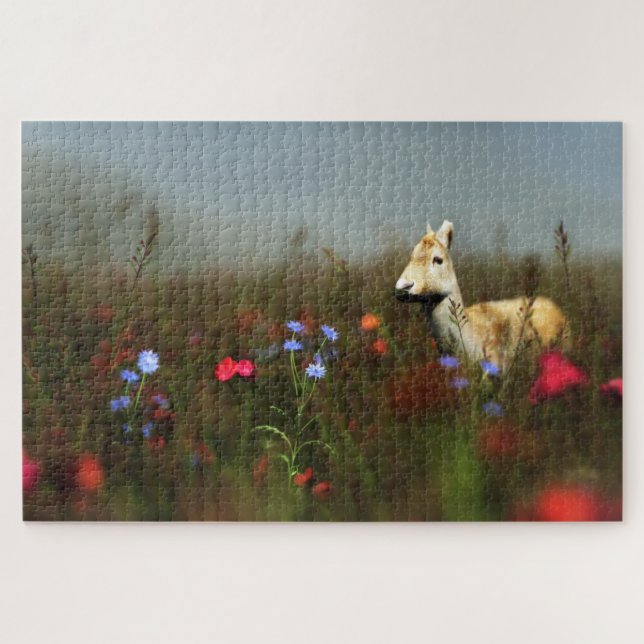 Roe dans un puzzle de prairie (Horizontal)