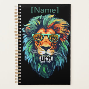 Roi Cool – Lion Coloré avec Lunettes de Soleil Des
