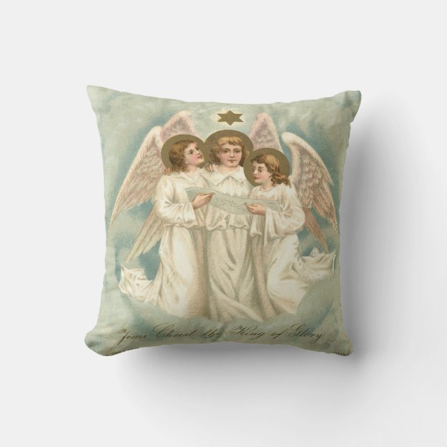 Roi de 3 anges de coussin chrétien de vacances de (Recto)