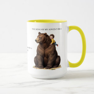 Roi de mes aventures Mug Ours Deux Tons Jaune