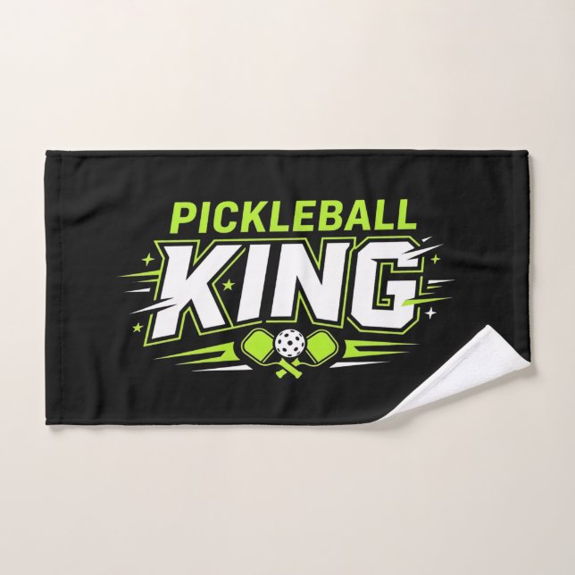 Roi de Pickleball Raquette de Pickleball Drôle (Serviette à main)