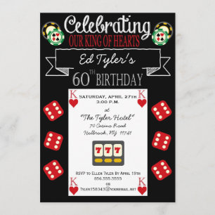 Roi de soixantième invitation de fête