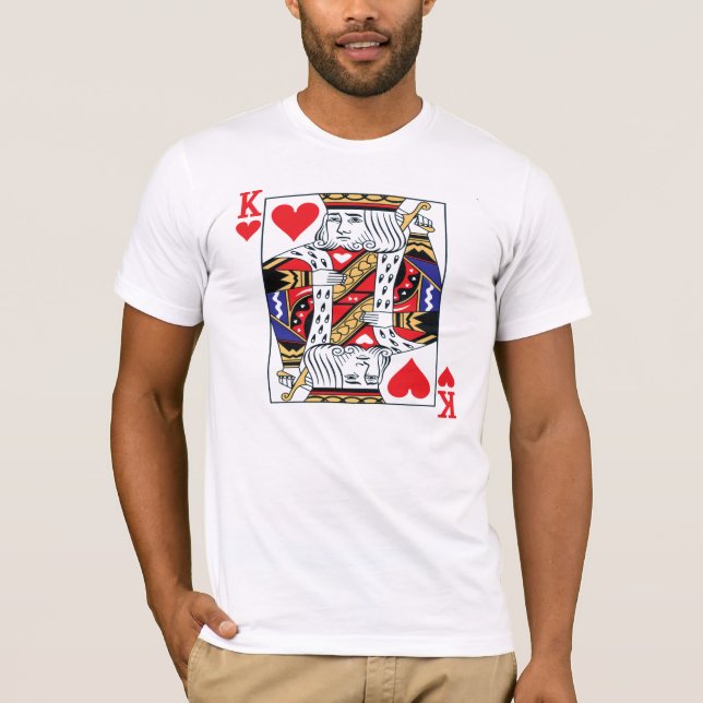 Roi de T-shirt de coeurs (Devant)
