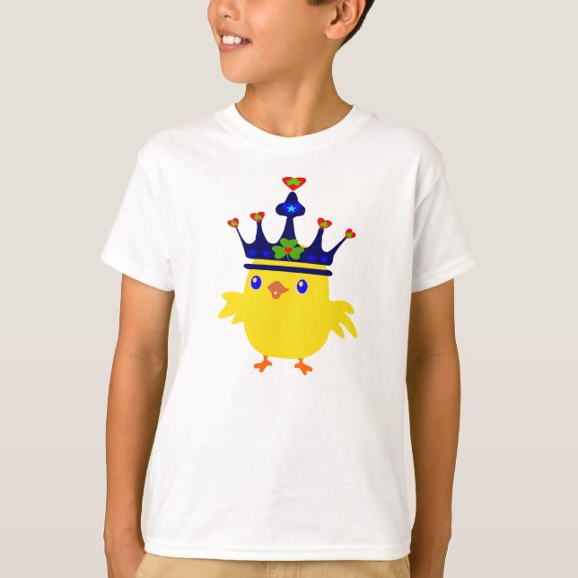 ♫ ♥ Roi d'Irlande Chicken Kids' Hilarious T-Shirt  (Devant)