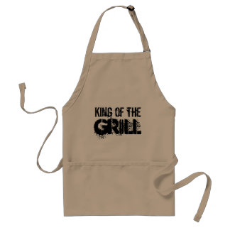 Roi du tablier beige de partie de BBQ du gril |