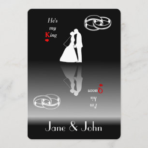 Roi et reine SES cartes de faire-part de mariage