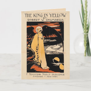 Roi vintage dans les histoires jaunes   Carte