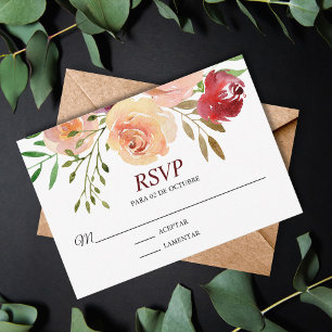 Roja Flores Boda Espagne Espanol Mariage RSVP