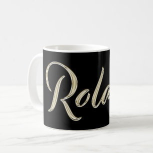 Roland Name whitegold Tasse Teetasse Cafeetasse