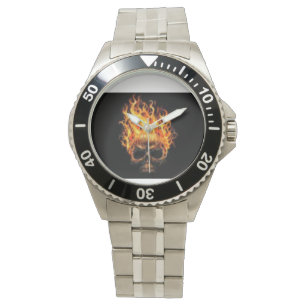 Rolex crâne de feu montre couleur argent
