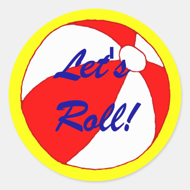 Roll Funny Beach Ball Sticker (Devant)