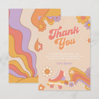Roller Skate Carte de remerciements d'anniversaire