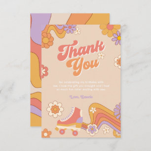 Roller Skate Carte de remerciements d'anniversaire