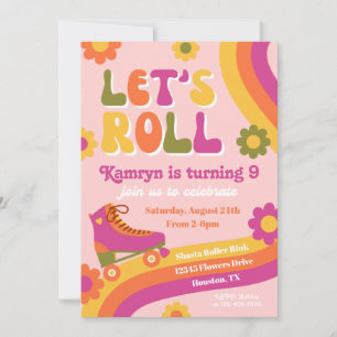 Roller Skate Invitation Anniversaire   Patinage ré