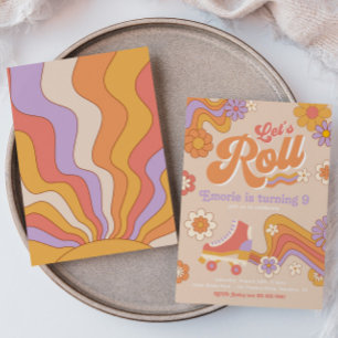 Roller Skate Invitation Anniversaire   Patinage Su