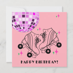 Roller Skates Derby Patinage rose Disco Anniversai