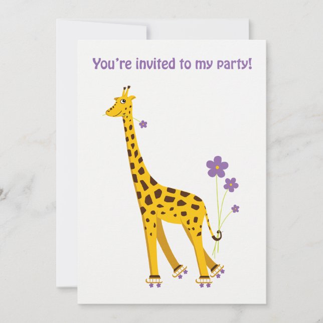 Rollerskate de girafe drôle (Devant)