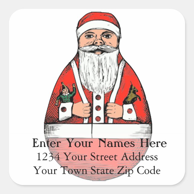 Rolly Poley Étiquette de adresse Vintage (Devant)