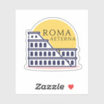 Roma Aeterna - Sticker de Rome<br><div class="desc">Autocollant super cool pour tout amoureux de Rome antique - ou latin - L'expression "Roma Aeterna" - Rome éternelle sur un graphique du Colisée. Il s'agit de livres,  téléphones,  ordinateurs portables,  etc.</div>
