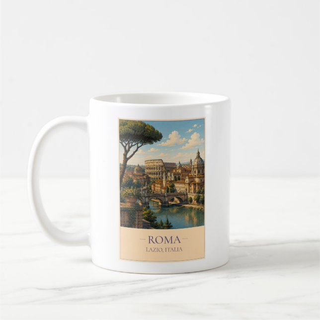 Roma, Italy – Vintage Travel Mug (Gauche)