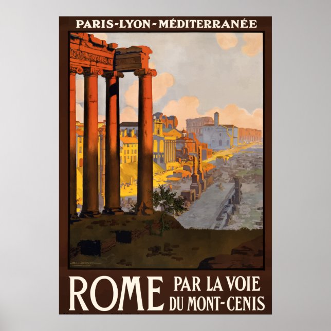 Roma, Rome, Ruines anciennes, Italie Poster de voy (Devant)