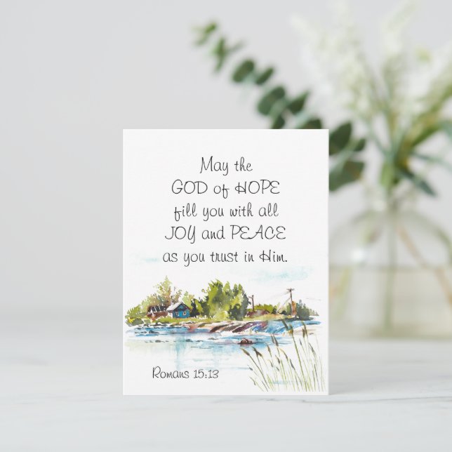 Romains 15:13 Dieu de l'Espoir Bible Chrétienne Ca (Debout devant)