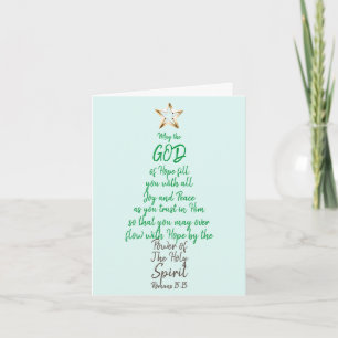 Romains 15:13 God Hope Joy & Peace Christmas Card