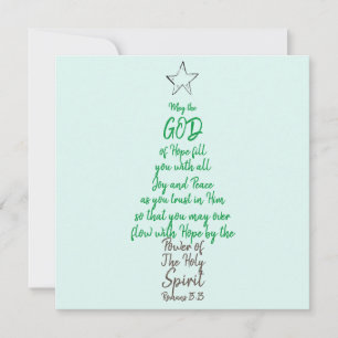 Romains 15:13 God Hope Joy & Peace Christmas Card