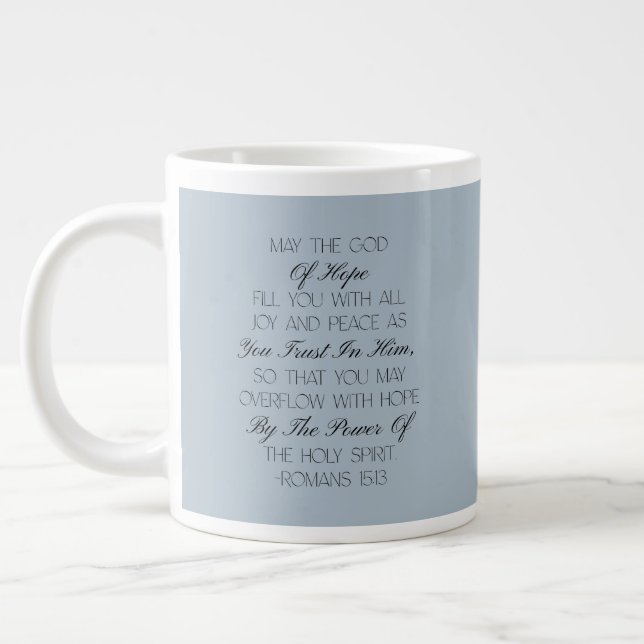 Romains 15:13 Mug verset biblique Espoir (Gauche)