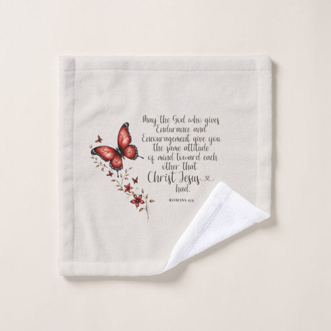 Romains 15:5 Image de verset biblique (Gant de toilette)