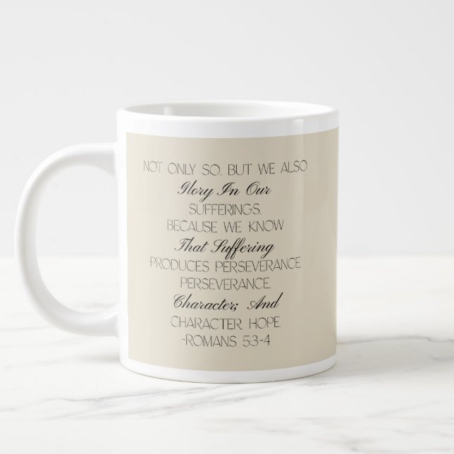 Romains 53:4 Mug Verset Biblique Espoir (Gauche)
