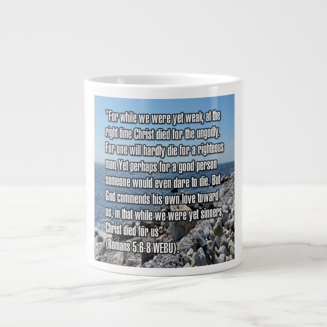 Romains 5:6-8 WEBU Mug (Devant)