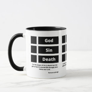 Romains 6:23 KJV Bible Verse Mug Deux Tons