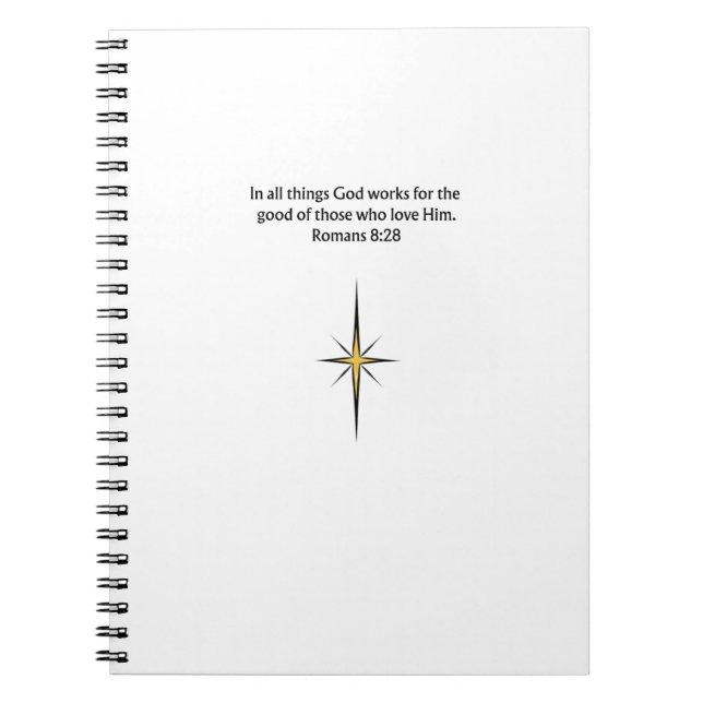 Romains 8:28 Journal chrétien | Cahier de versets  (Devant)