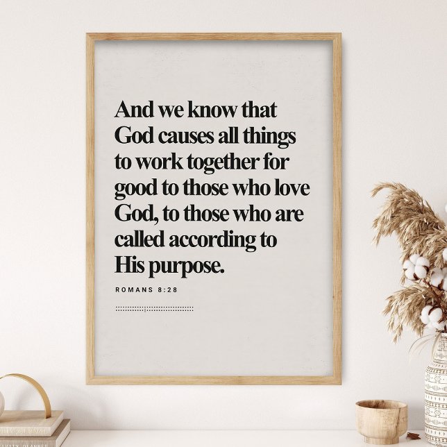 Romains 8:28, Verset Biblique, Impression NUMÉRIQU (Créateur téléchargé)