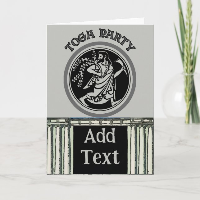Roman Toga Party Initiales modifier la carte de no (Devant)