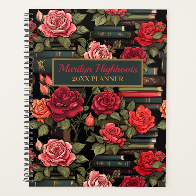 Romance Books Planner - Rose (Devant)