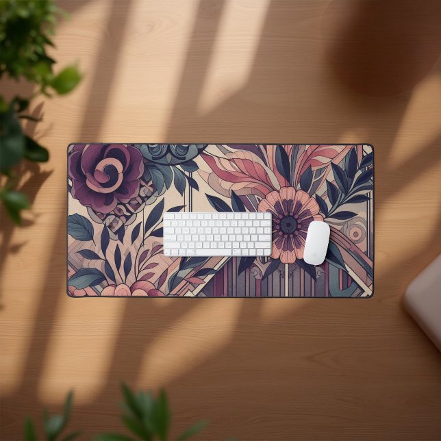 Romance foncée Bourgogne Art Déco Floral Été (Créateur téléchargé)