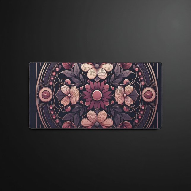Romance foncée Bourgogne Art Déco Floral Été (Créateur téléchargé)