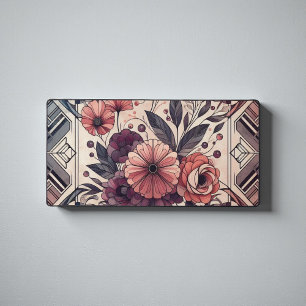 Romance foncée Bourgogne Art Déco Floral Été