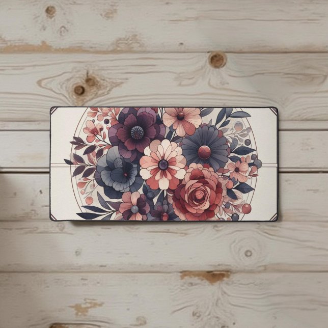 Romance foncée Bourgogne Art Déco Floral Été (Créateur téléchargé)